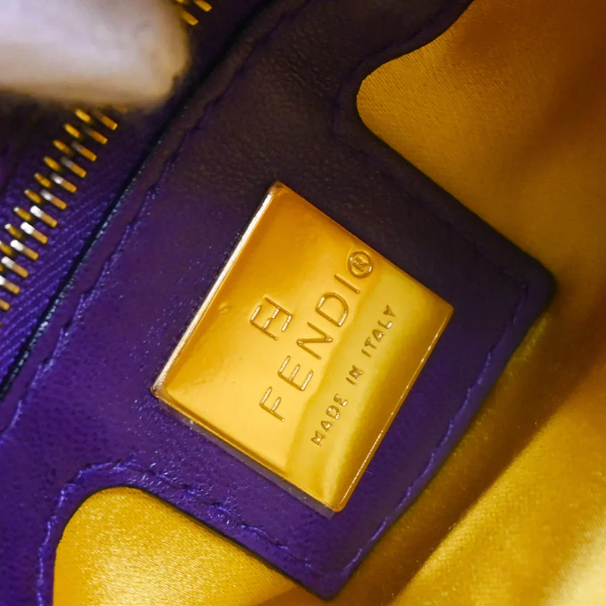 Fendi 2000 Purple Suede Mamma Baguette Handbag - Image 9