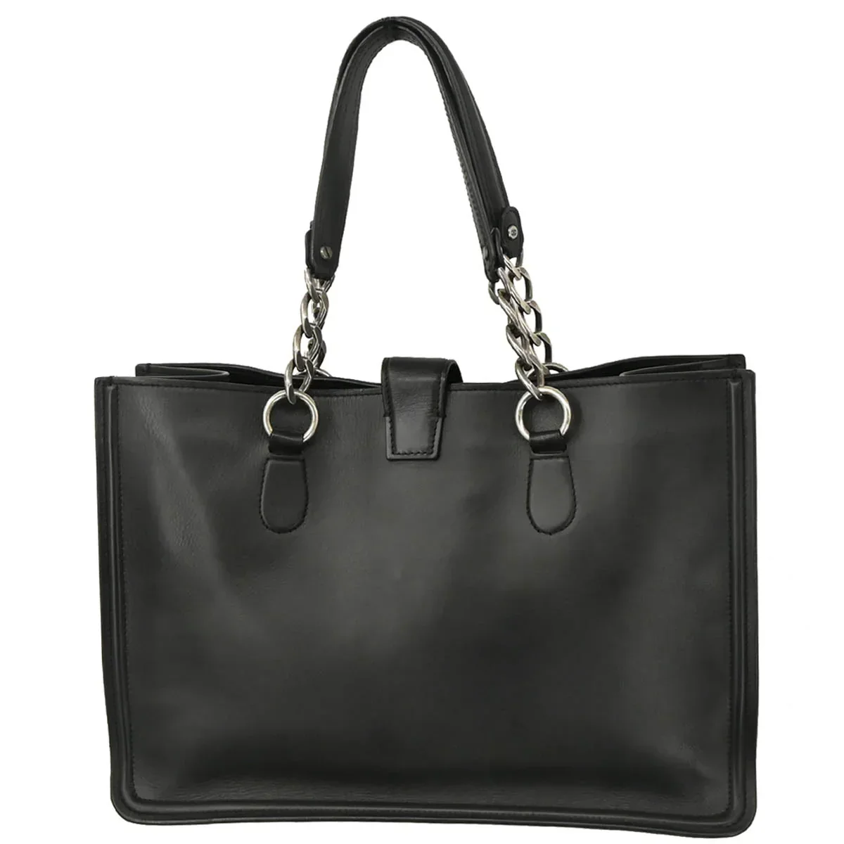 Chanel 2005-2006 Black Calfskin Tote Bag - Image 3