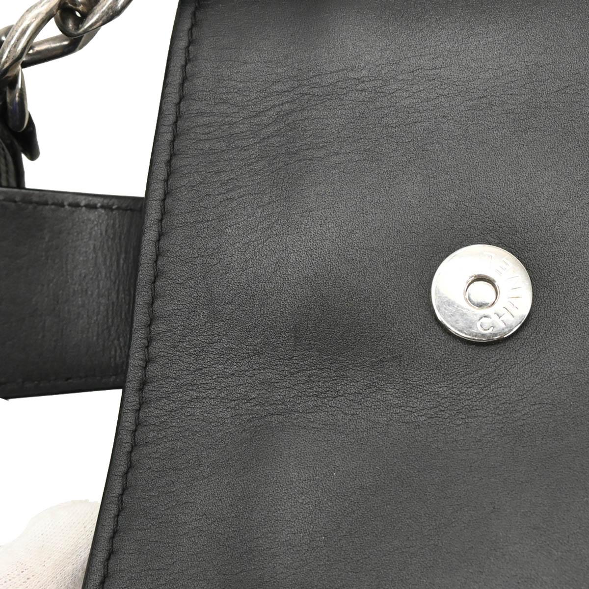Chanel 2005-2006 Black Calfskin Tote Bag - Image 6