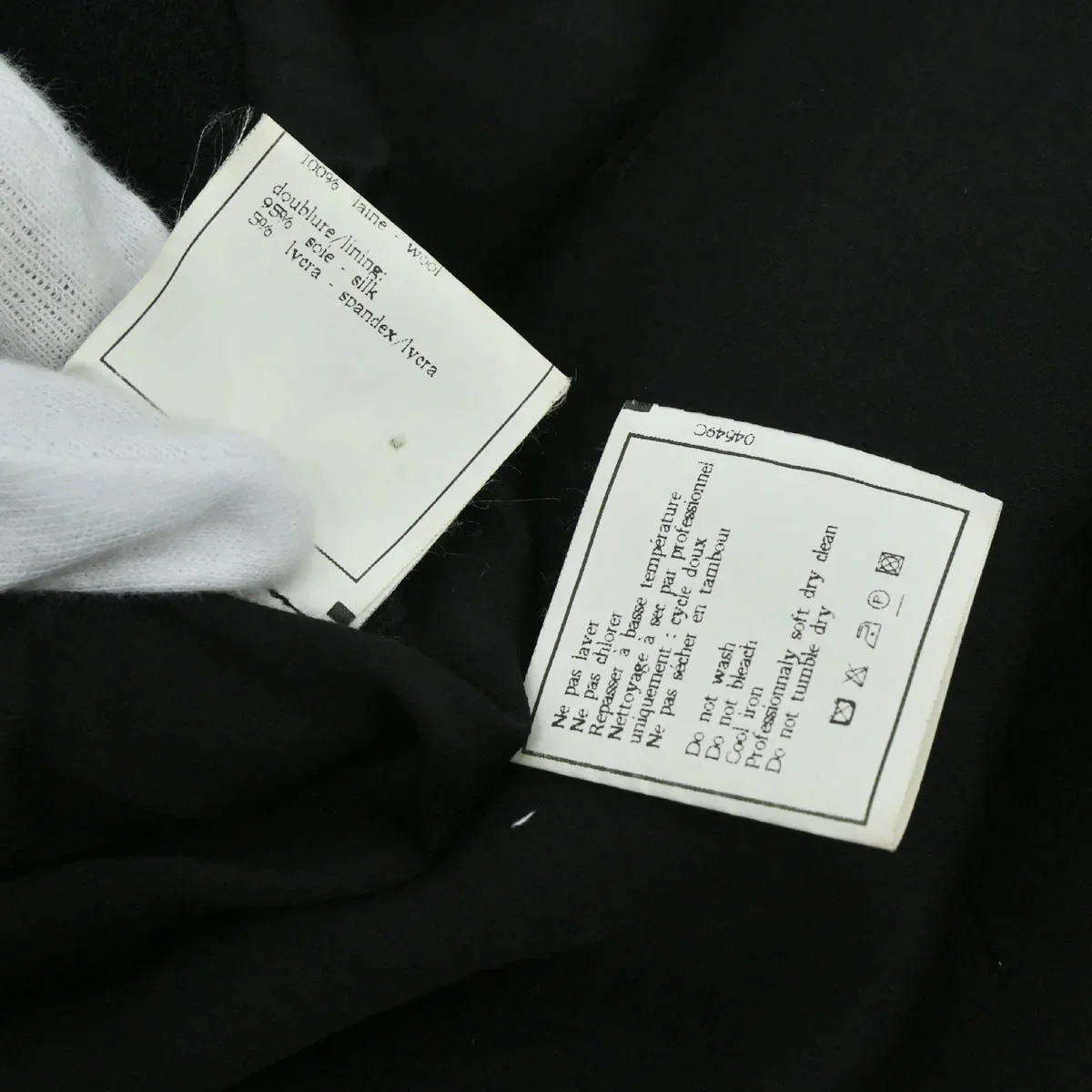 Chanel 1996 Single Breasted Jacket Black #38 - Image 10