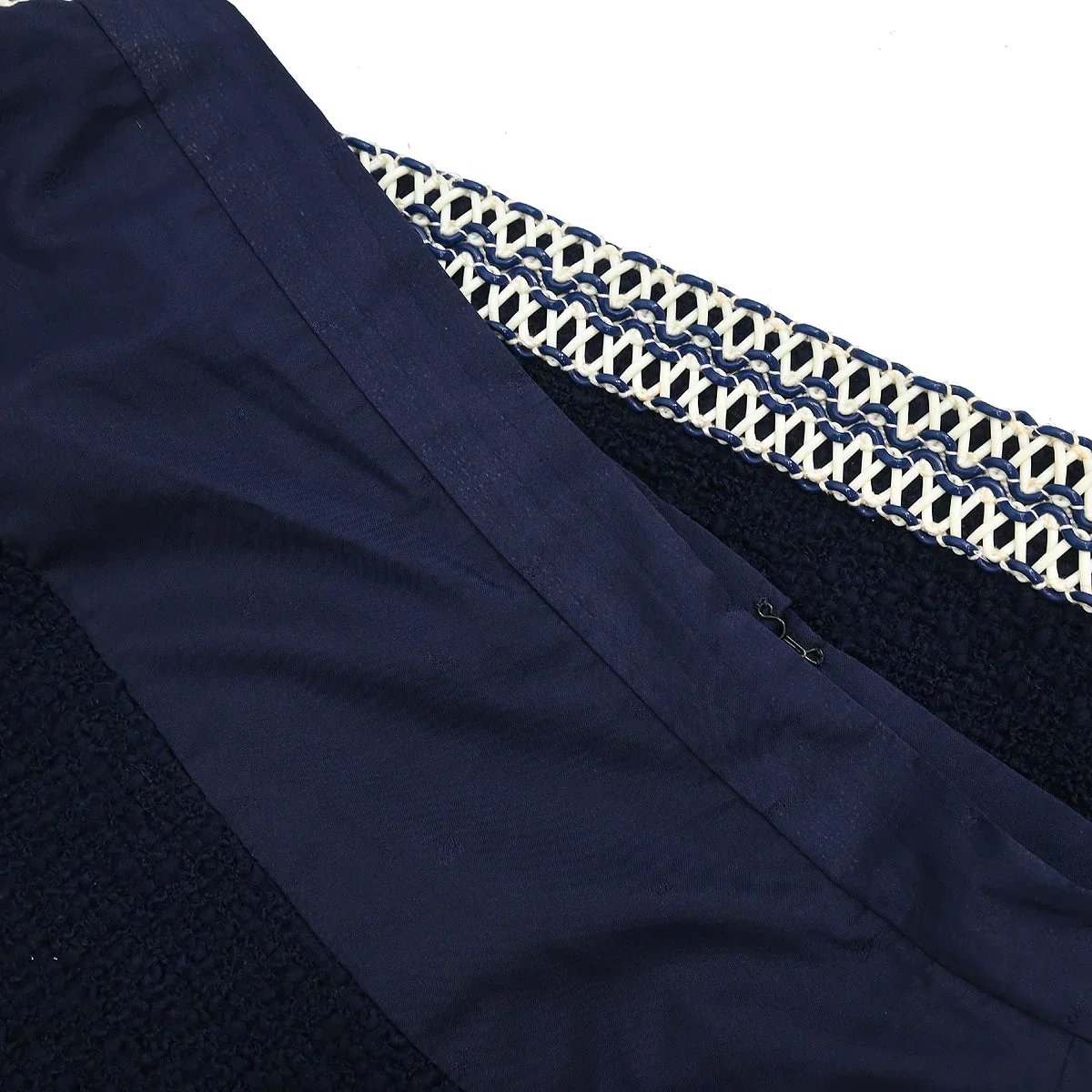 Chanel 1994 Setup Suit Jacket Skirt Navy #42 - Image 8