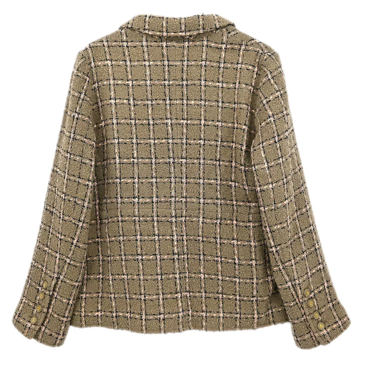 Chanel 1995 Single Breasted Jacket Khaki #40 - Image 2