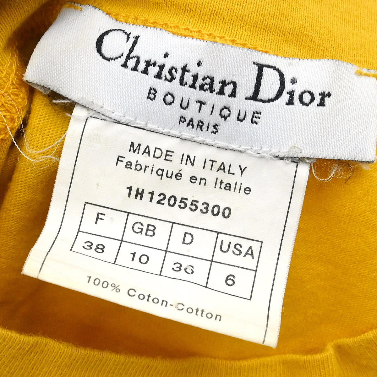 Christian Dior 2001 J'adore Dior Sleeveless Top Yellow #38 - Image 9