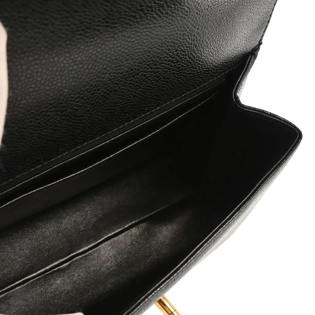 Chanel 1997-1999 Black Caviar Kelly Handbag - Image 4