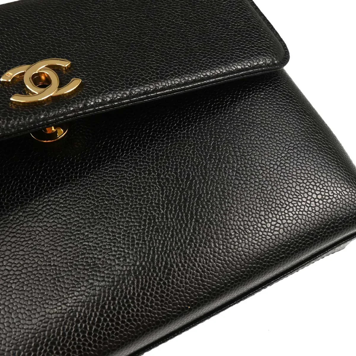 Chanel 1997-1999 Black Caviar Kelly Handbag - Image 7