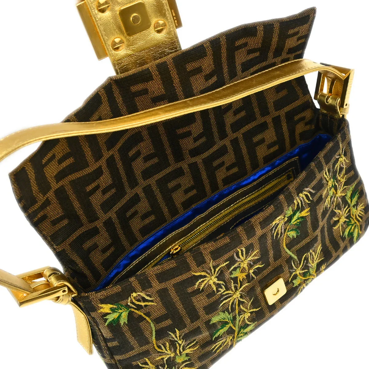 Fendi 2000 Brown Zucca Baguette Handbag - Image 7