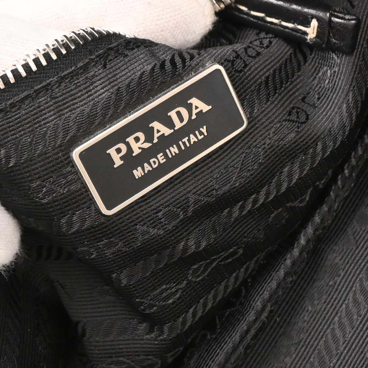 Prada Black Calfskin Handbag - Image 7