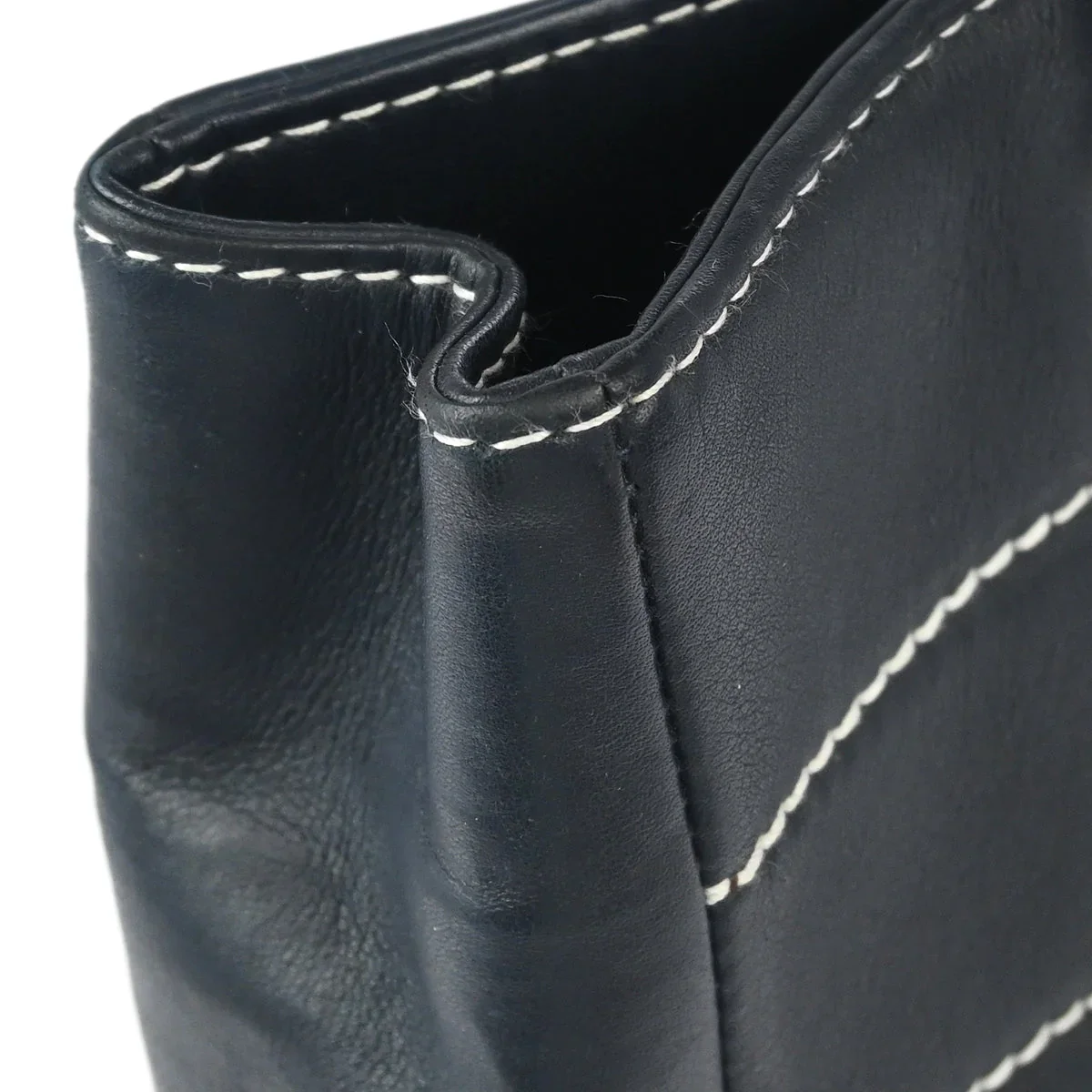 Chanel 2002-2003 Black Calfskin Choco Bar Wild Stitch Tote Handbag - Image 6