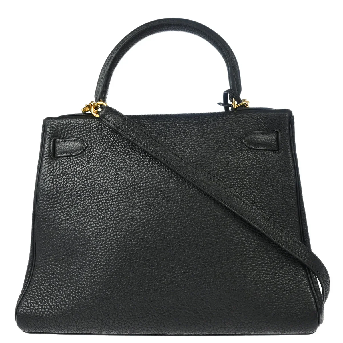 Hermes Black Togo Kelly 28 Retourne 2way Shoulder Handbag - Image 2