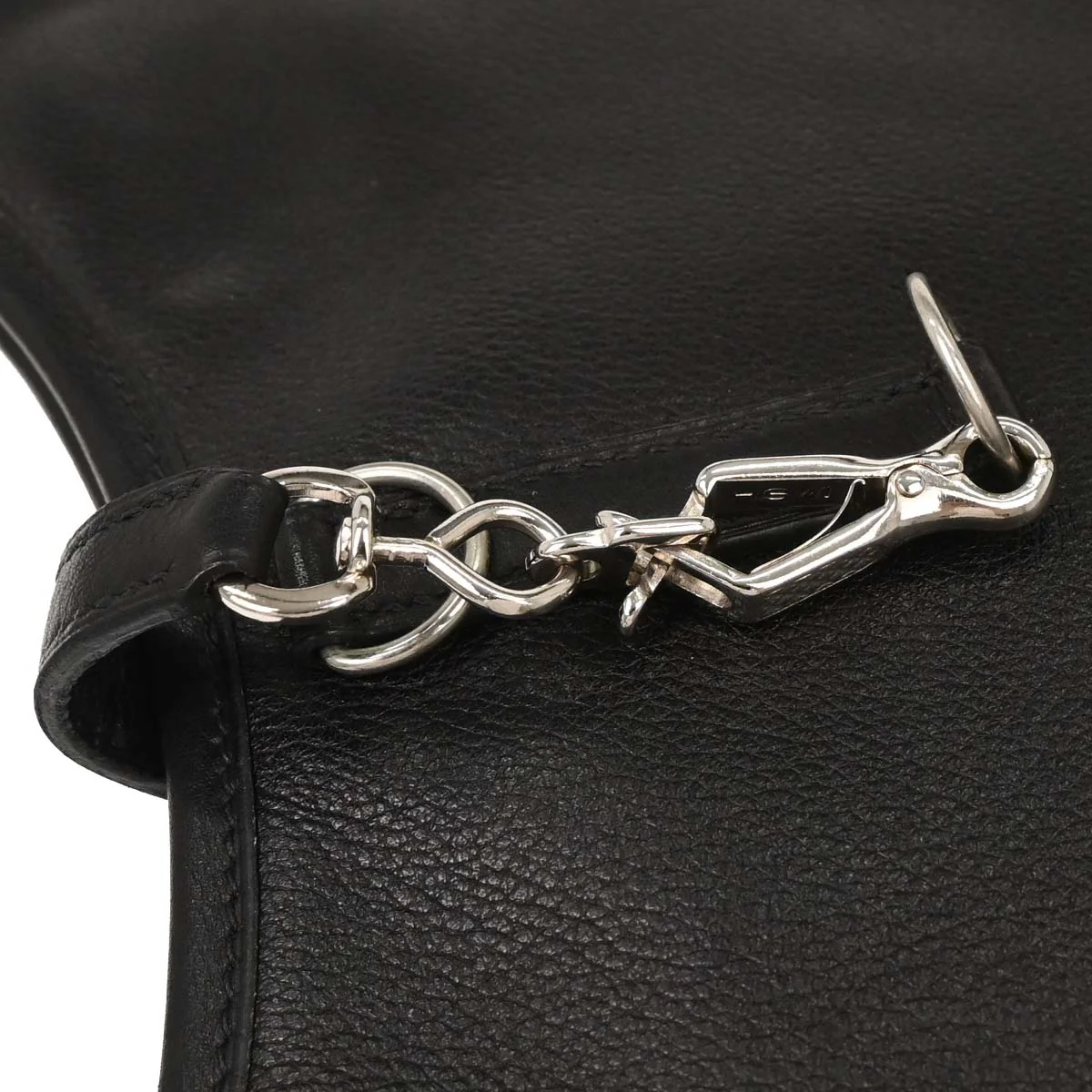 Hermes 2004 Black Evergrain Trim 31 Shoulder Bag - Image 4