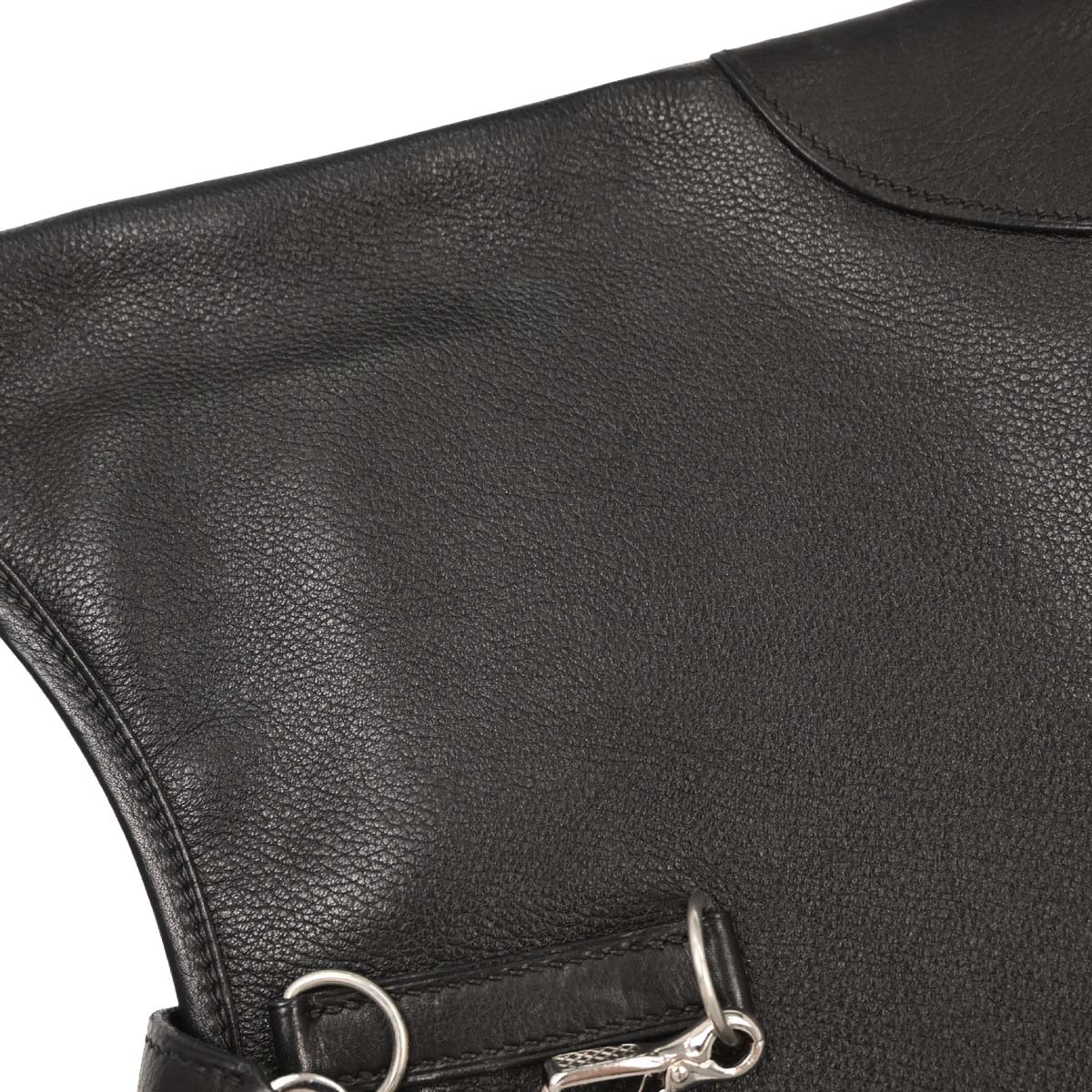 Hermes 2004 Black Evergrain Trim 31 Shoulder Bag - Image 5
