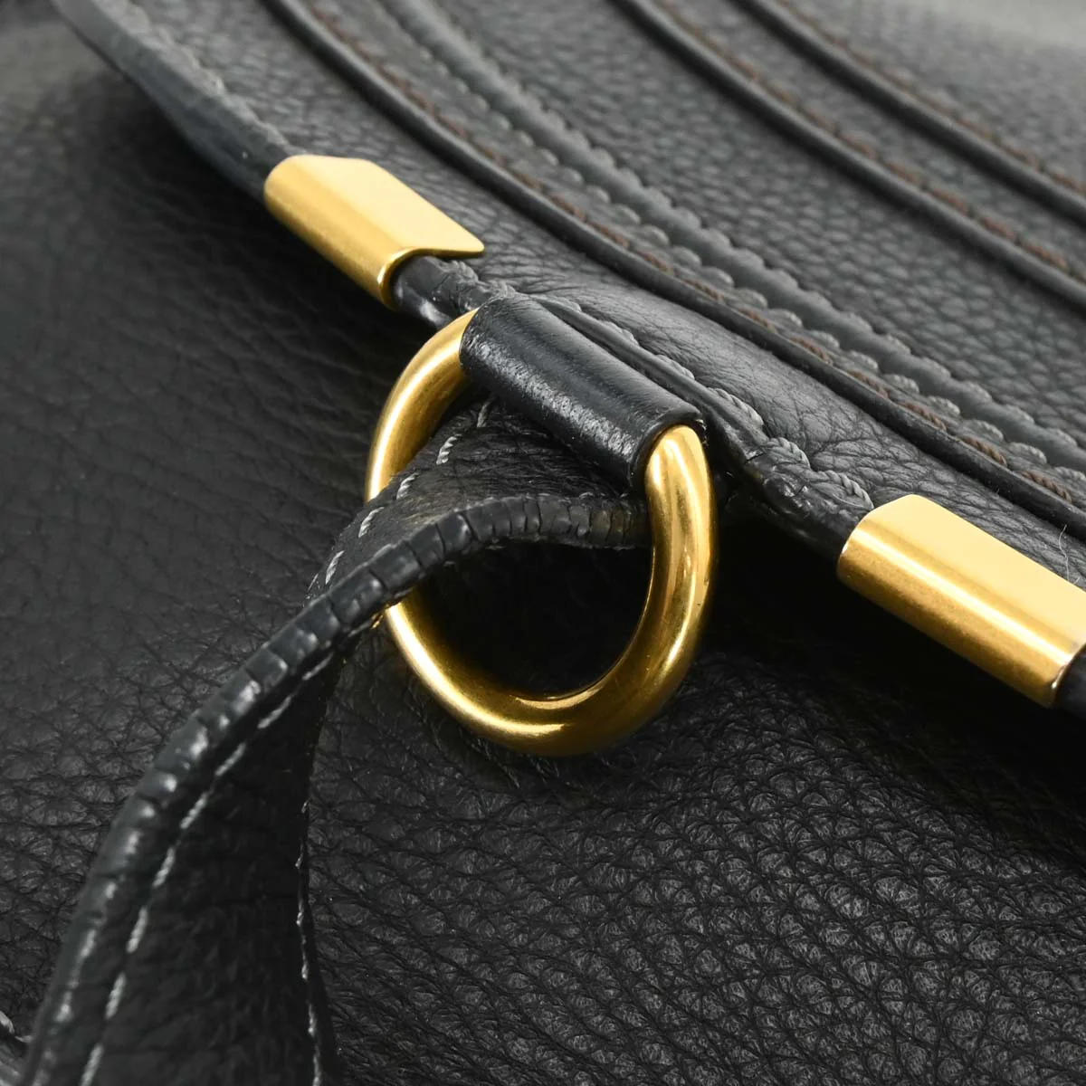 Chloe Black Leather Marcie Shoulder Bag - Image 6