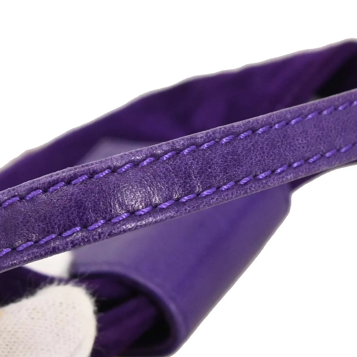 Fendi Purple Suede Mini Handbag - Image 6