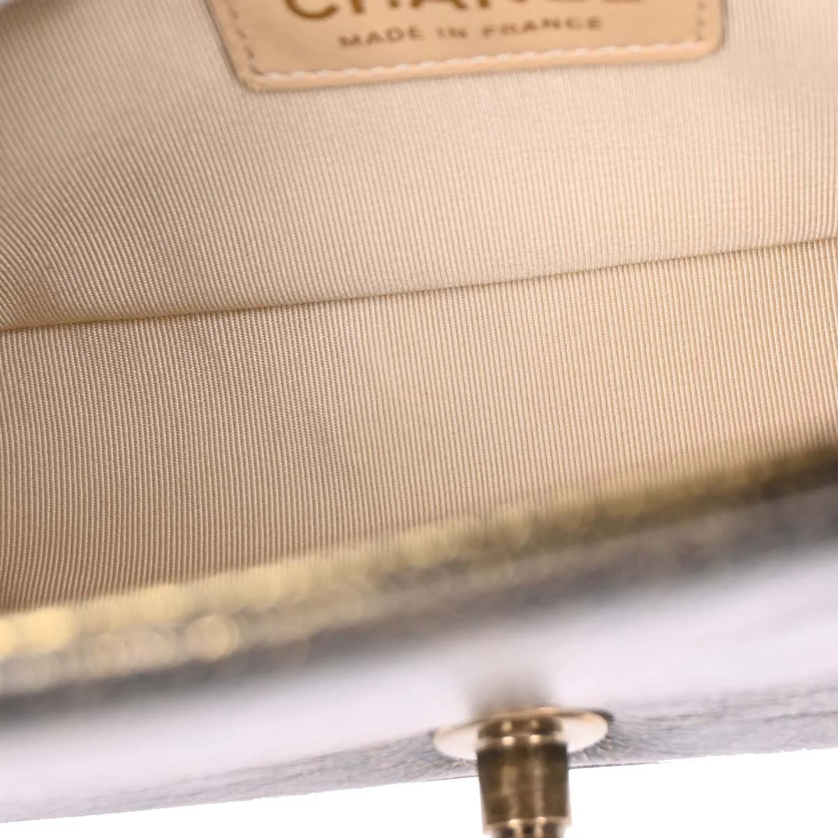 Boy Chanel 2017-2018 Gold Calfskin Small Chain Shoulder Bag - Image 8