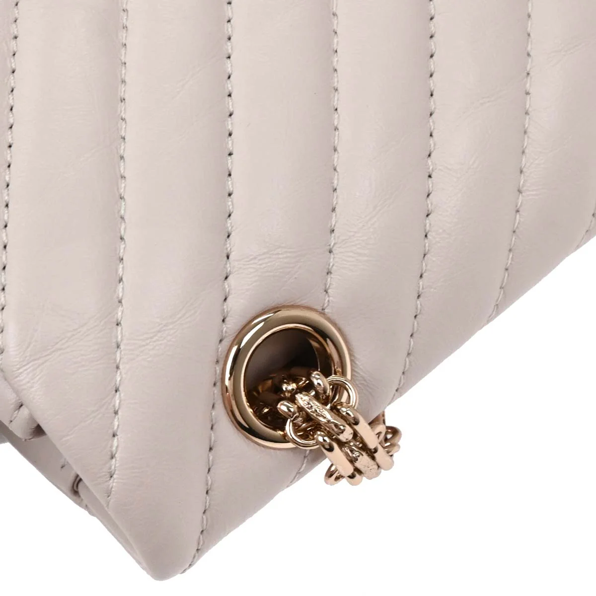 Chanel 2018-2019 Light Pink Lambskin Chevron Small Classic Double Flap Shoulder Bag - Image 5