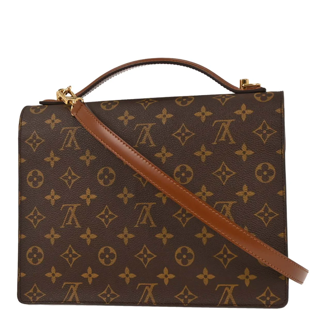 Louis Vuitton 2004 Monogram Monceau 28 Business Handbag M51185 - Image 2