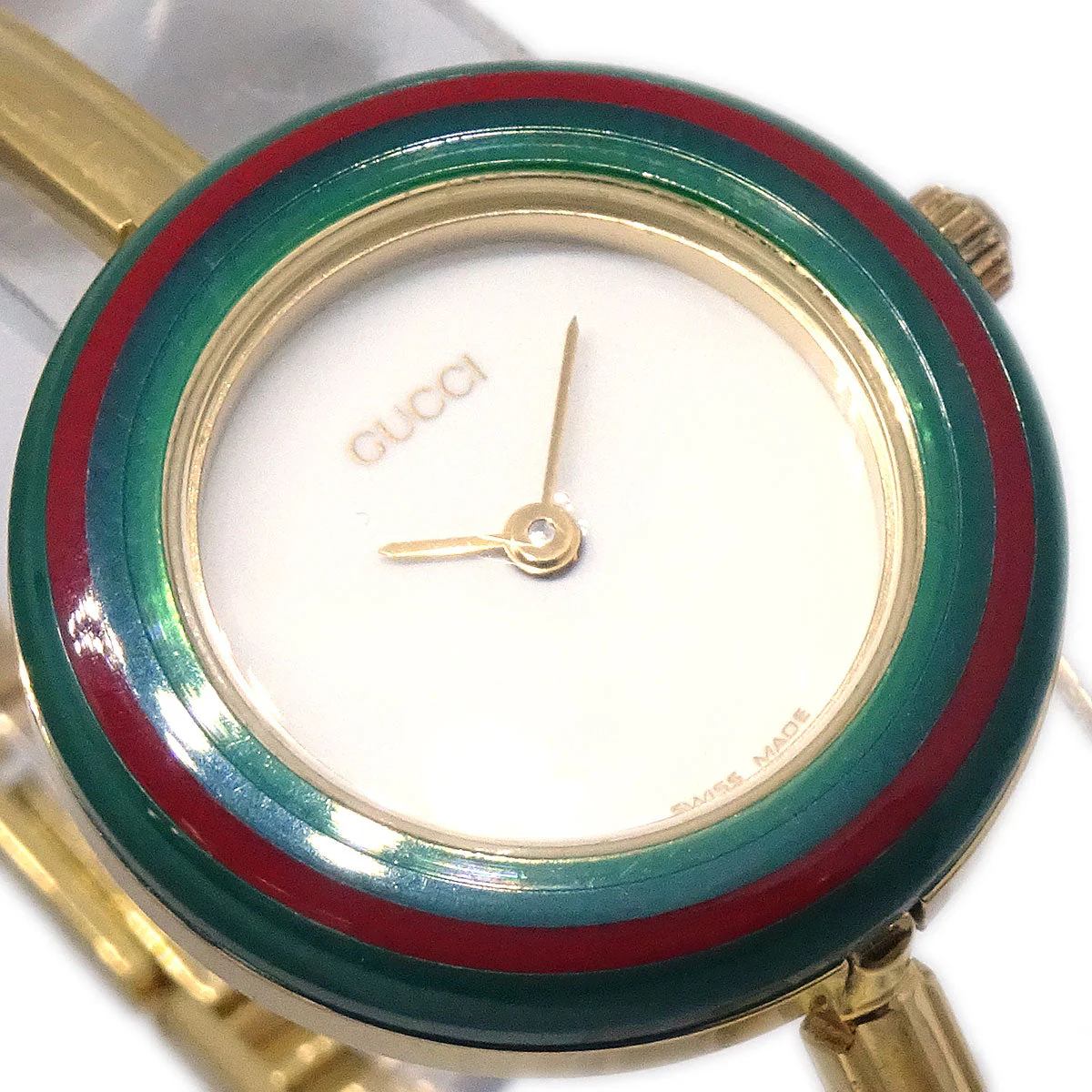 Gucci 11/12.2 Change Bezel Chameleon Quartz Watch SS - Image 4