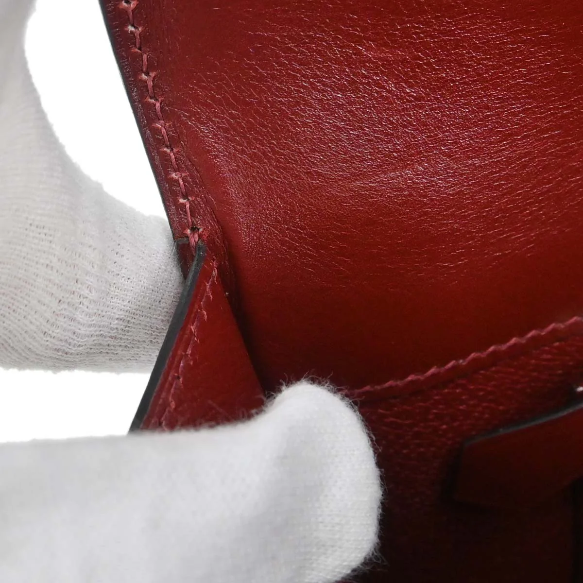 Hermes Rouge H Box Calf Drag 2 27 Handbag □F - Image 14