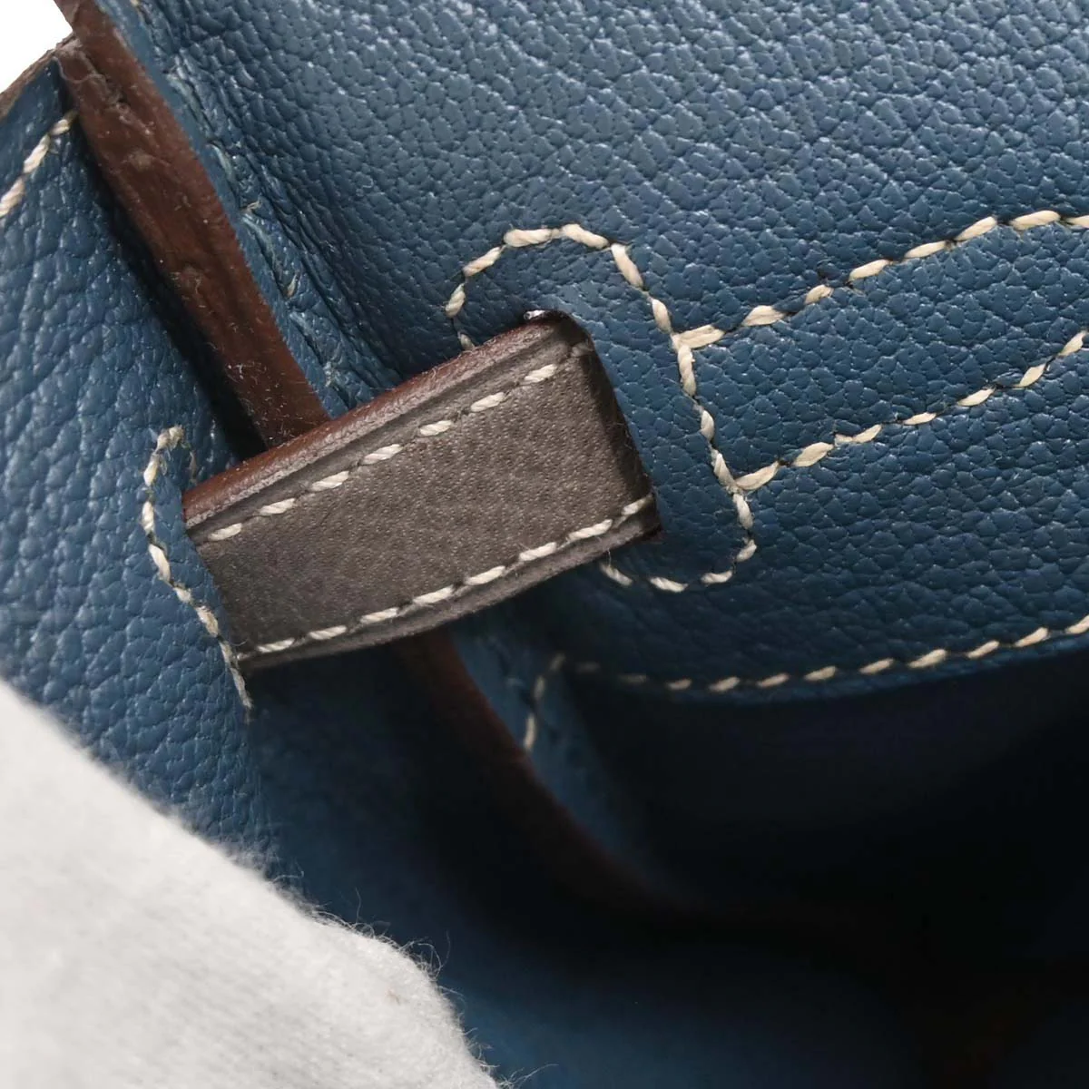 Hermes Etain Blue Thalassa Epsom Birkin 25 Verso Handbag - Image 16