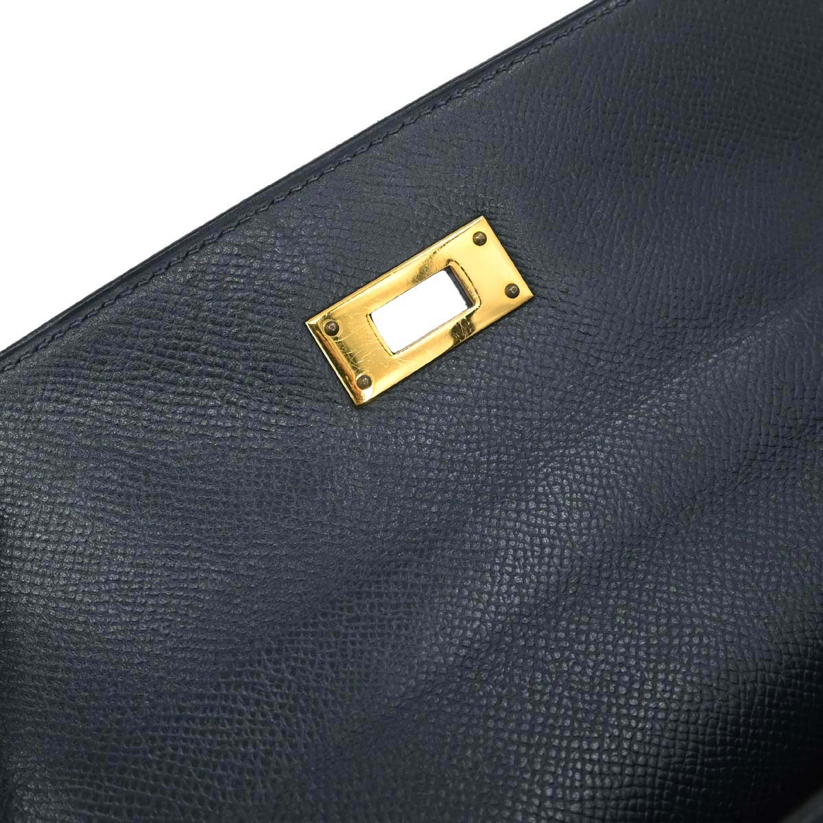 Hermes Navy Courchevel Kelly 28 Retourne 2way Shoulder Handbag - Image 11