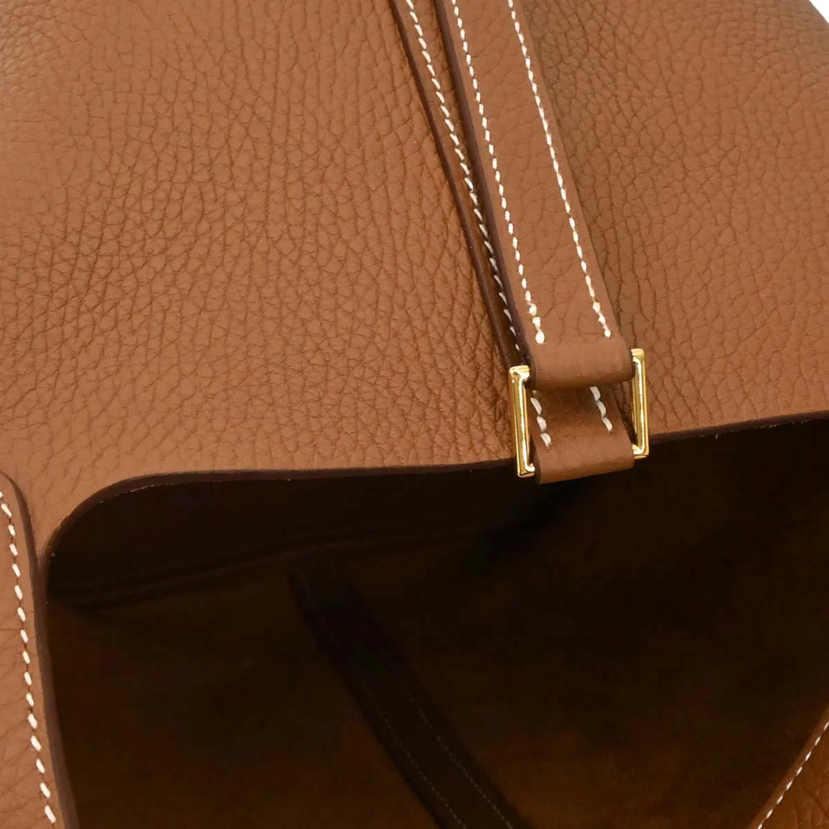 Hermes Gold Taurillon Clemence Picotin Lock 22 MM Handbag - Image 18