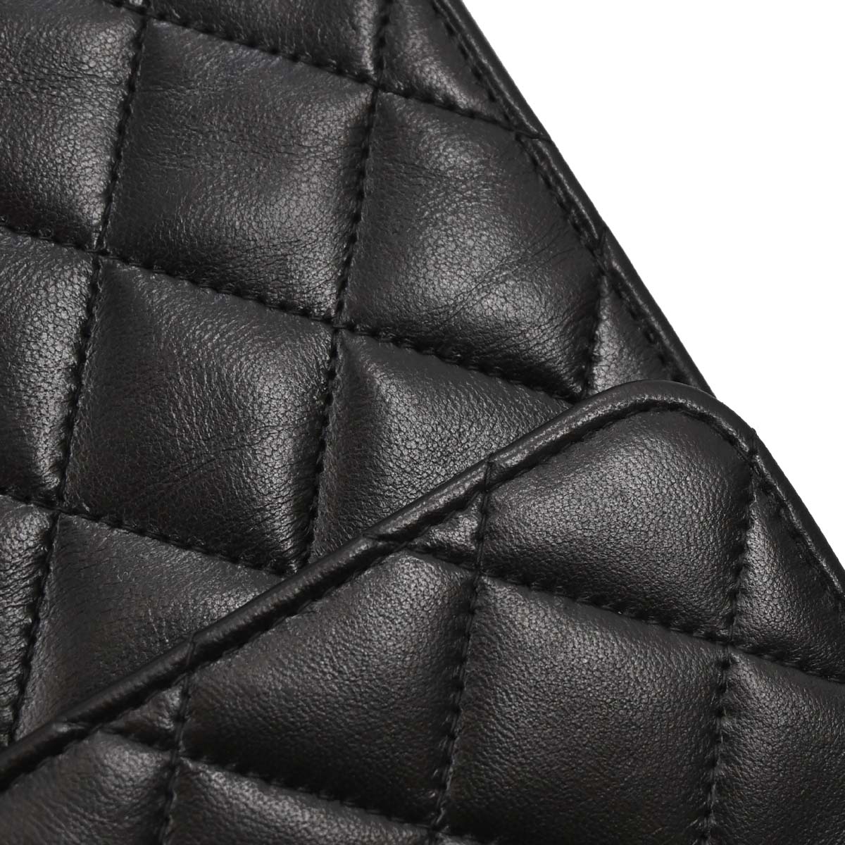 Chanel Black Lambskin Pushlock Small Half Flap Shoulder Bag - Image 12