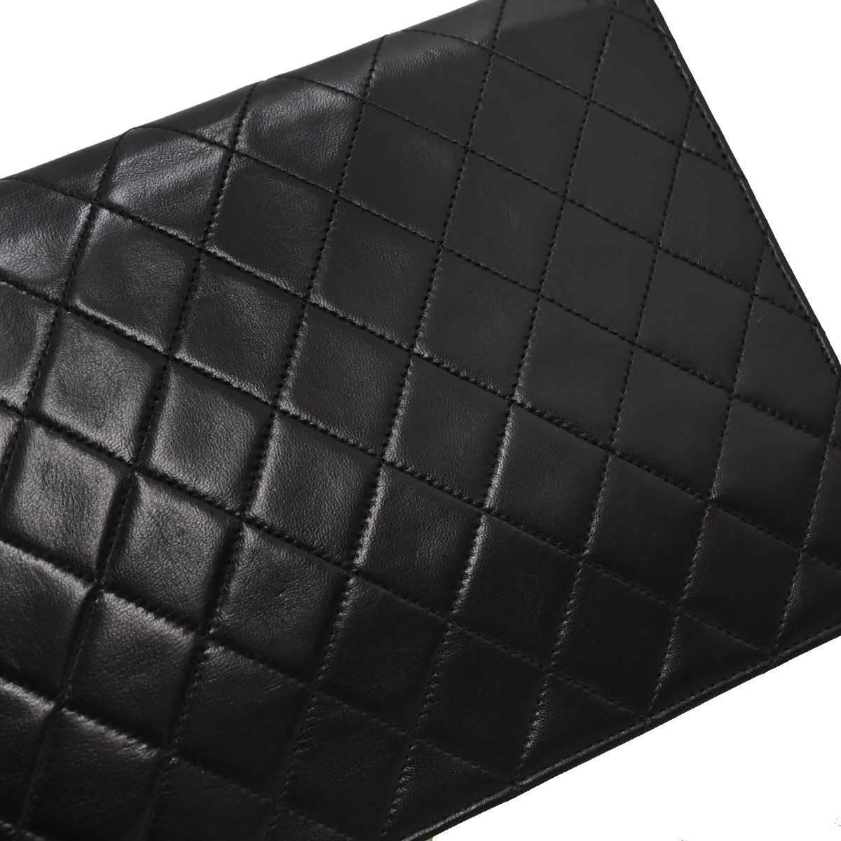 Chanel Black Lambskin Pushlock Small Half Flap Shoulder Bag - Image 8