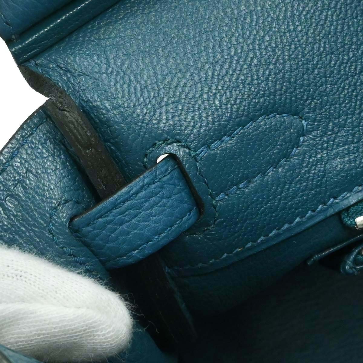 Hermes Cobalt Togo Birkin 25 Handbag - Image 14