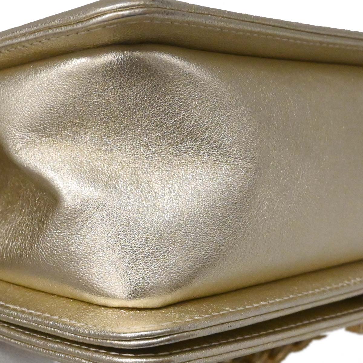 Boy Chanel 2017 * Gold Python Medium Shoulder Bag - Image 6