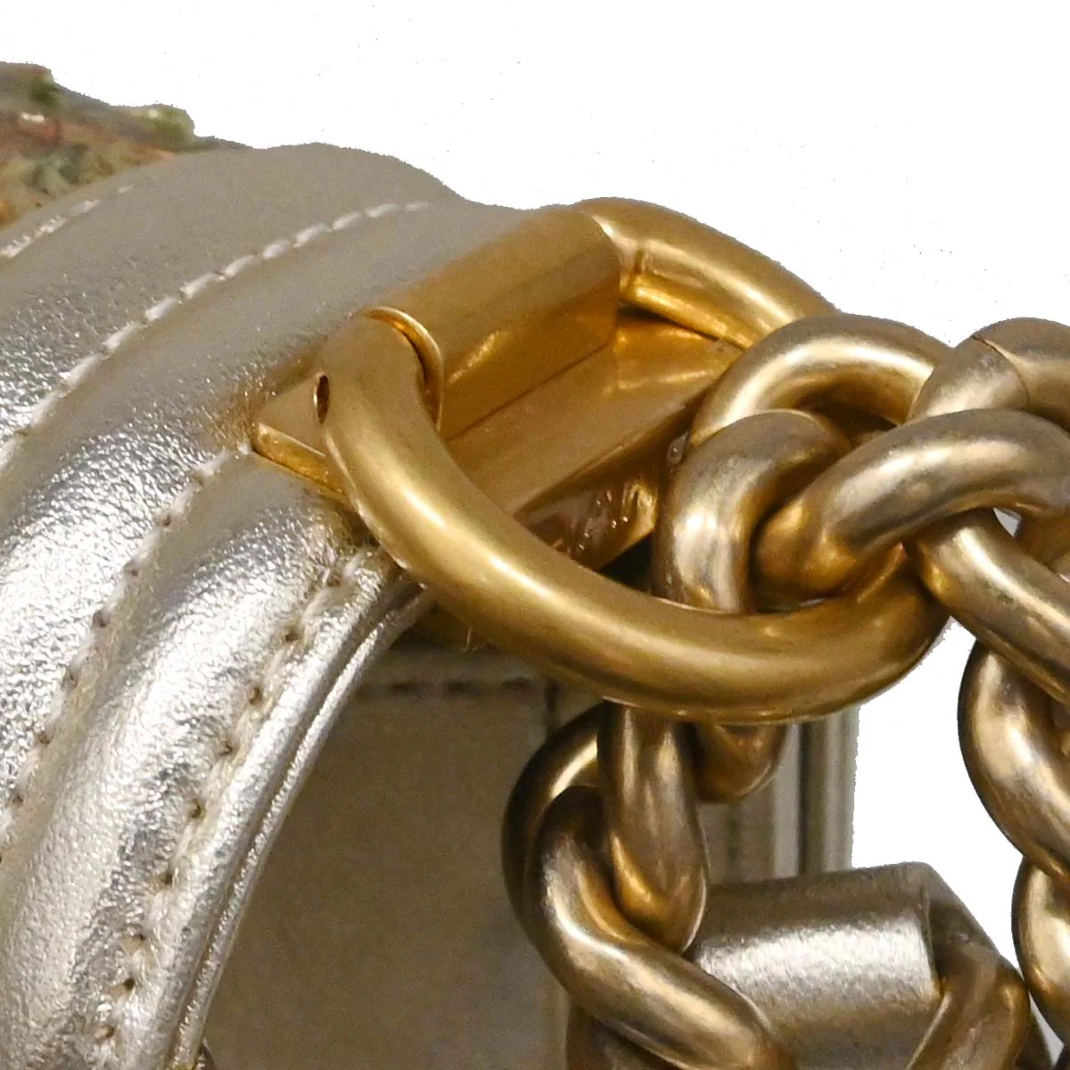 Boy Chanel 2017 * Gold Python Medium Shoulder Bag - Image 9