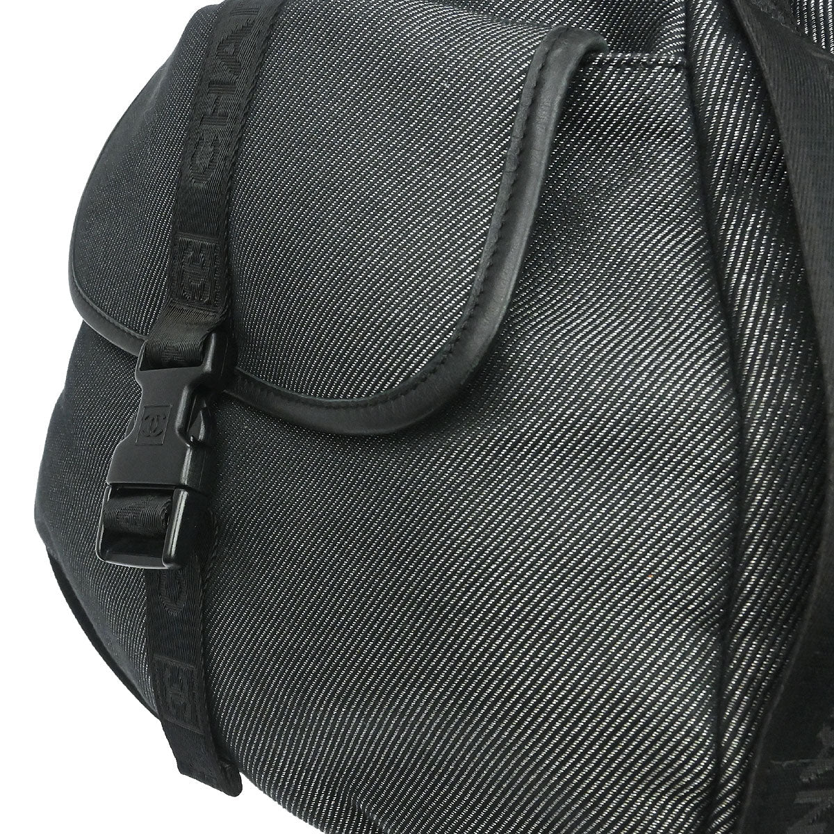 Chanel 2005-2006 Black Canvas Sport Line Duffle 2way Shoulder Handbag - Image 3