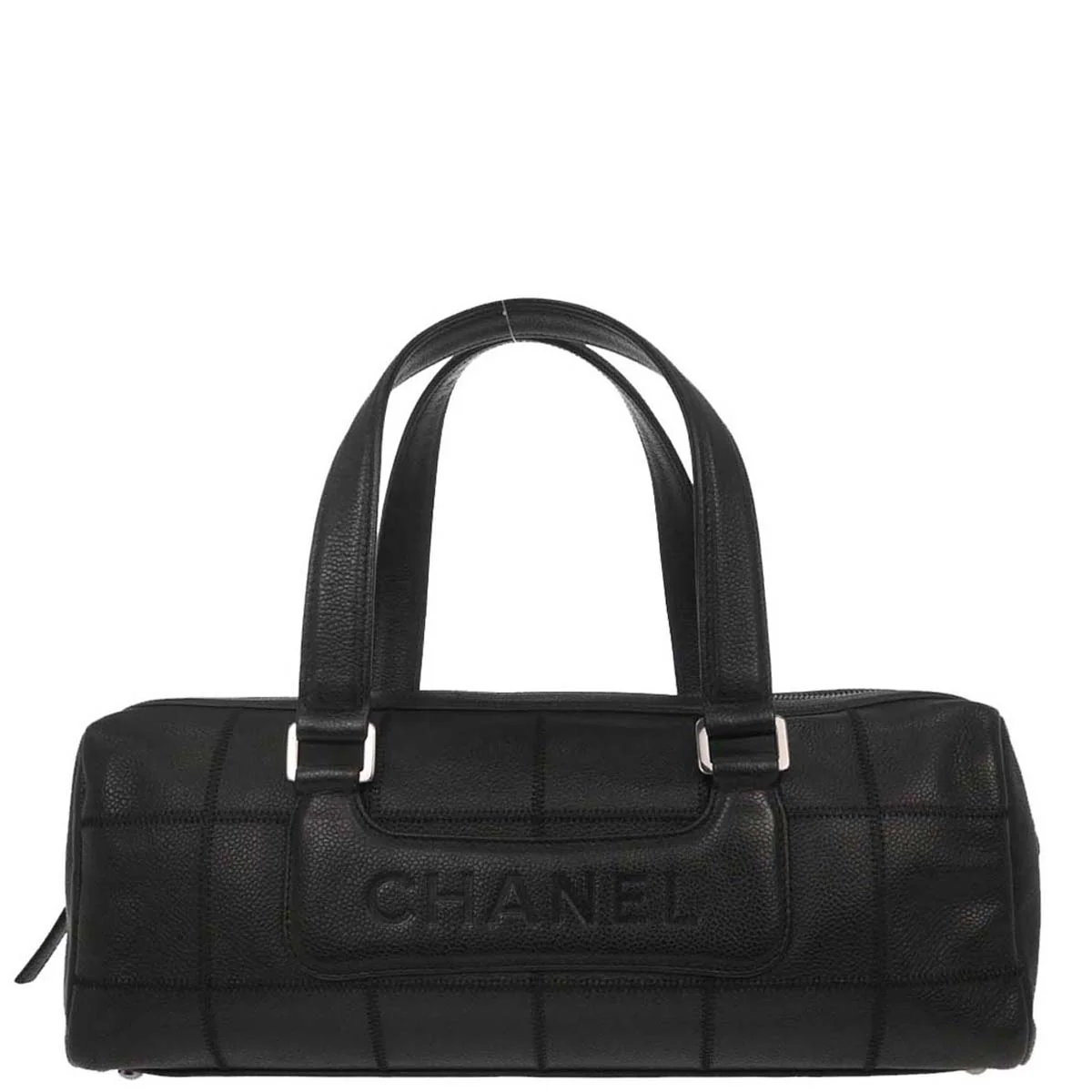 Chanel 2005-2006 Black Caviar Skin Choco Bar Handbag