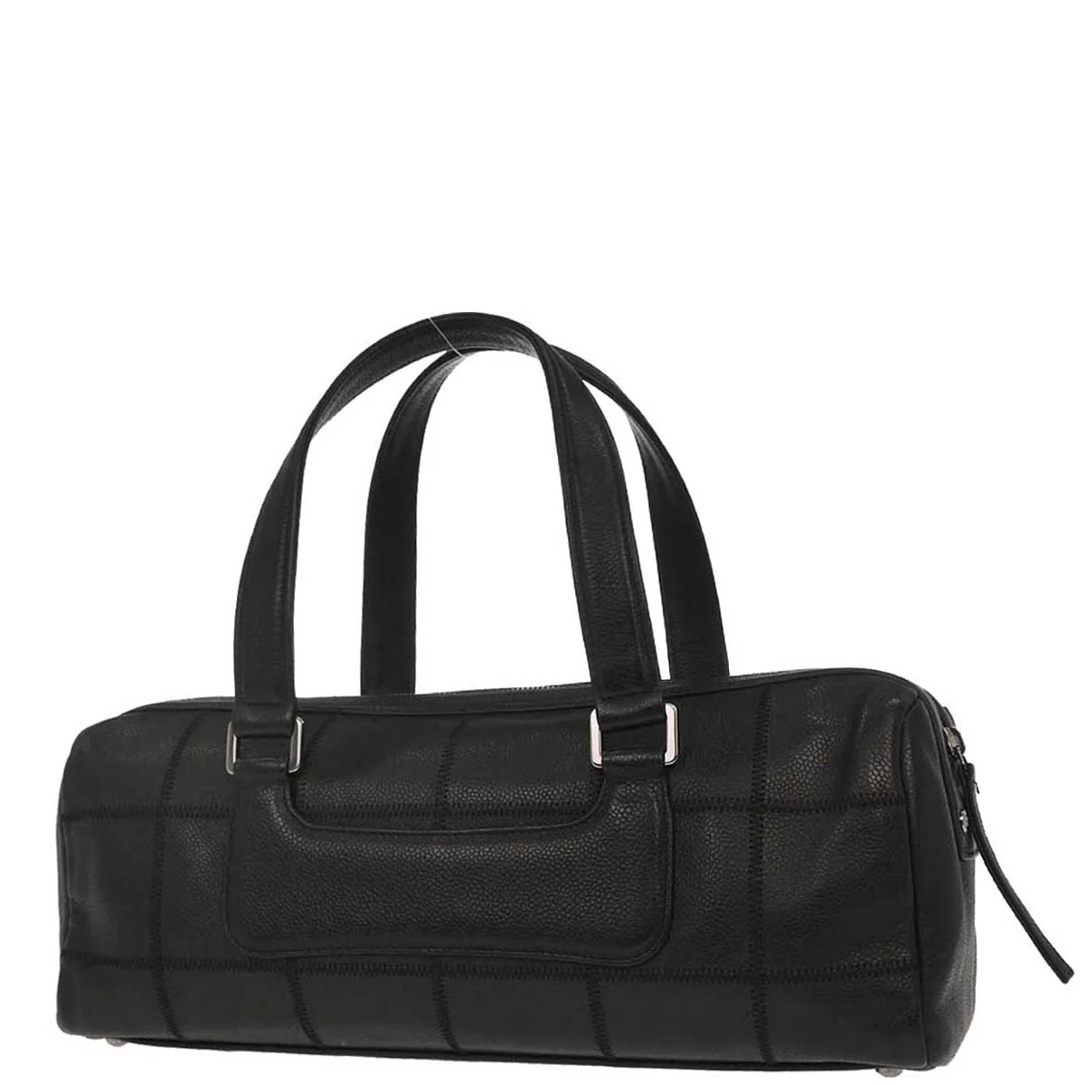 Chanel 2005-2006 Black Caviar Skin Choco Bar Handbag - Image 2