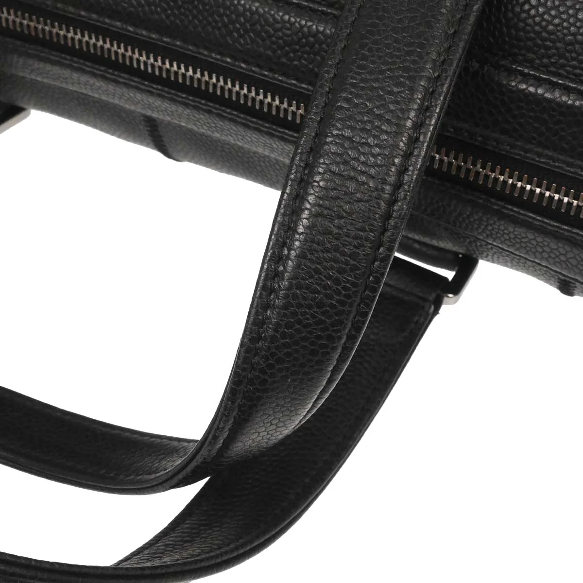 Chanel 2005-2006 Black Caviar Skin Choco Bar Handbag - Image 3