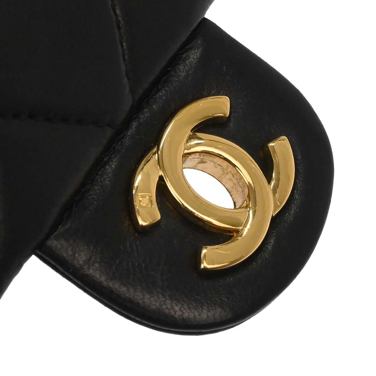 Chanel 2002-2003 Black Lambskin Mini Classic Square Flap Shoulder Bag 17 - Image 12