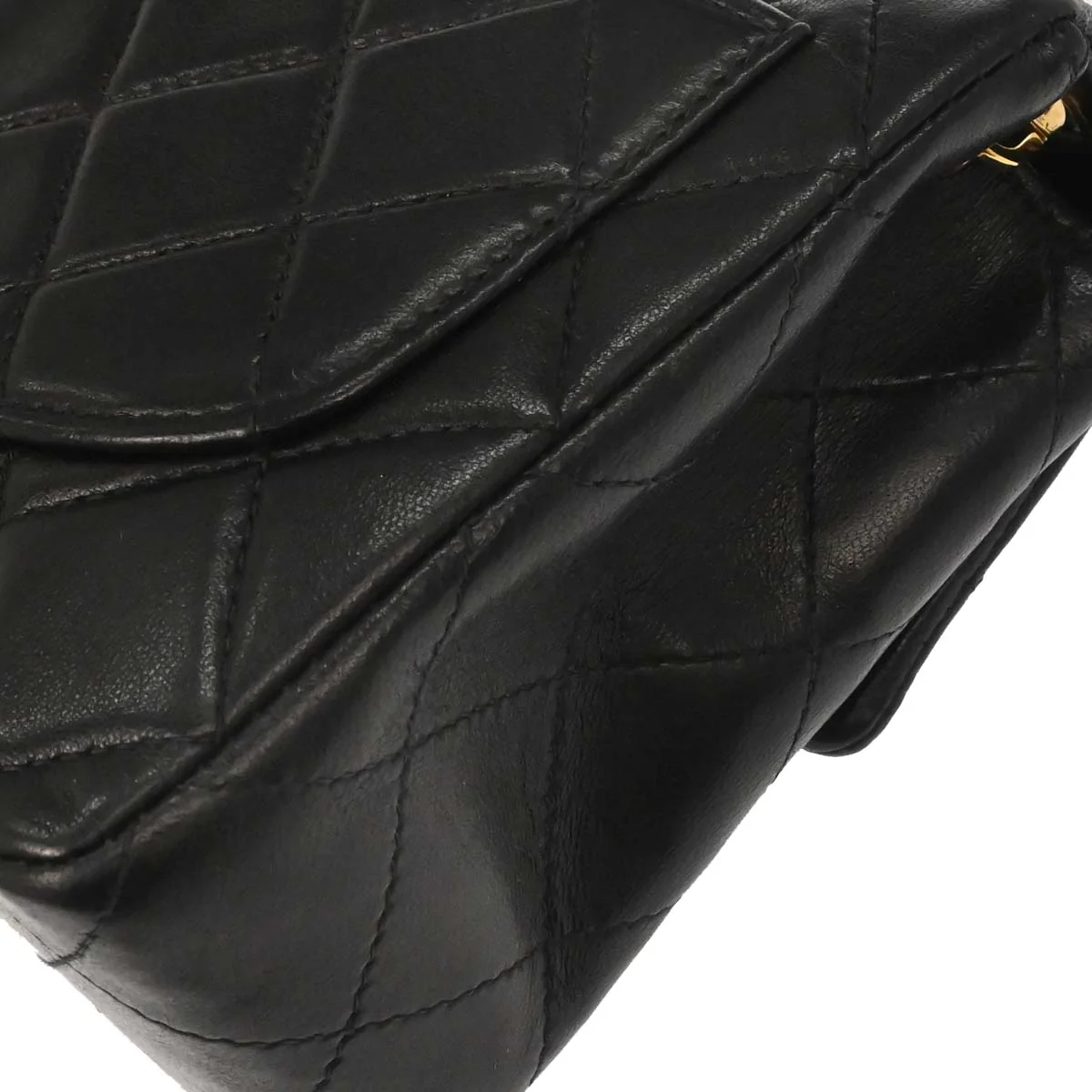 Chanel 2002-2003 Black Lambskin Mini Classic Square Flap Shoulder Bag 17 - Image 7