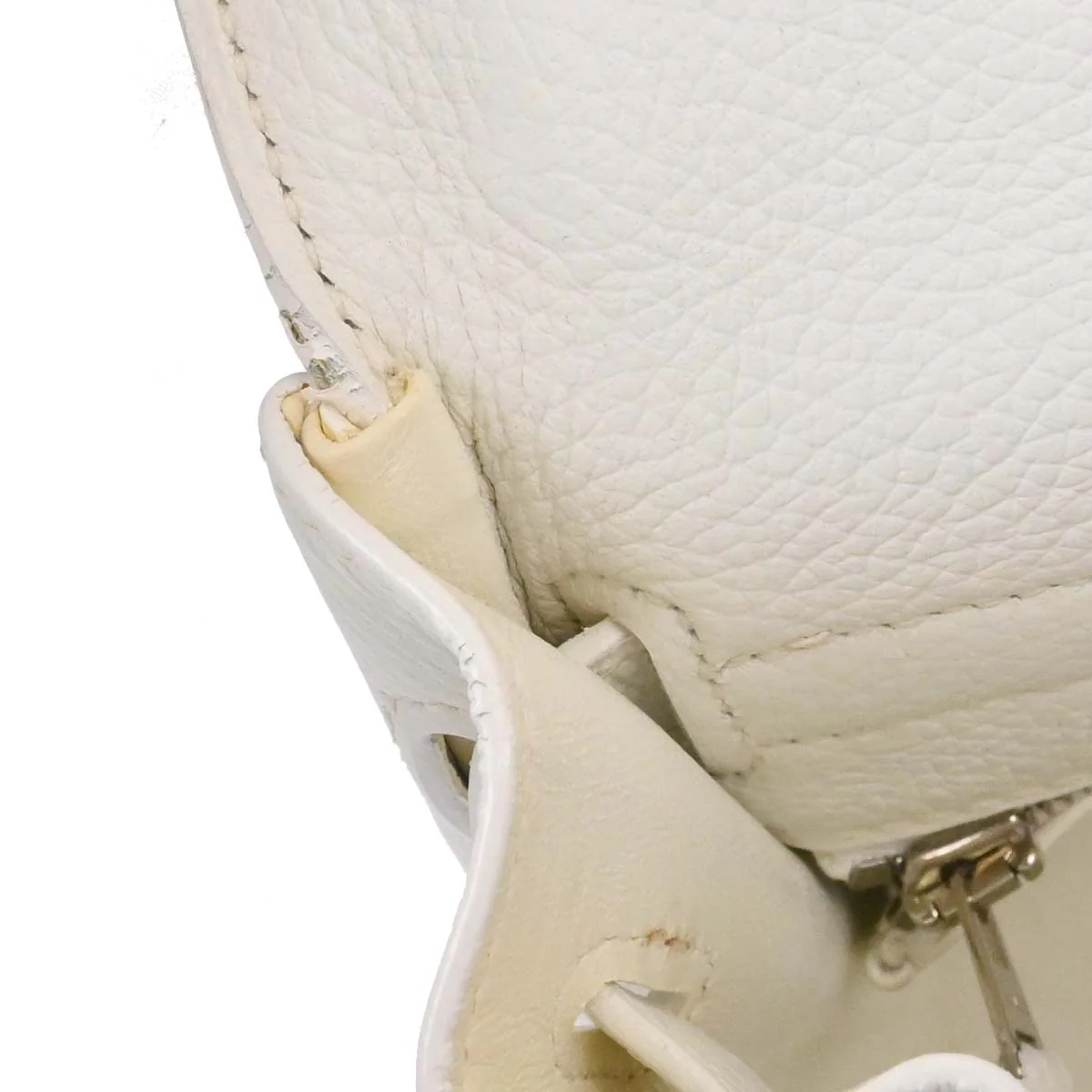 Hermes White Taurillon Clemence Kelly 32 Retourne 2way Shoulder Handbag - Image 17