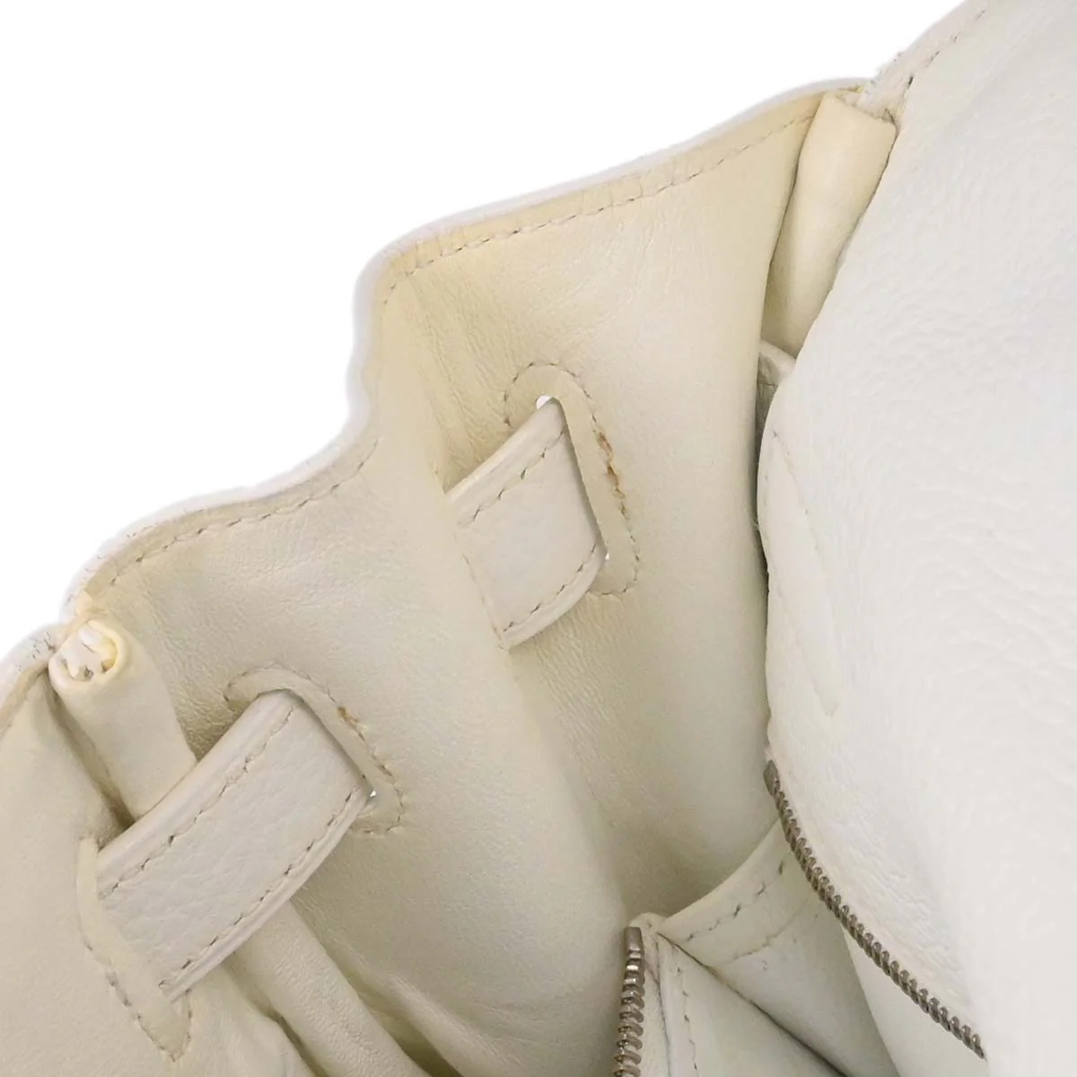 Hermes White Taurillon Clemence Kelly 32 Retourne 2way Shoulder Handbag - Image 19