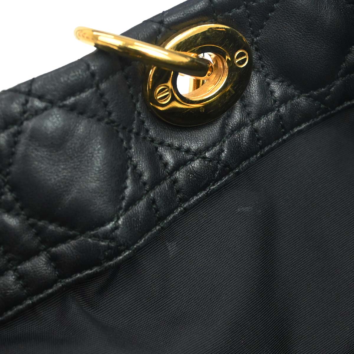 Christian Dior Black Lambskin Cannage Tote Handbag - Image 19