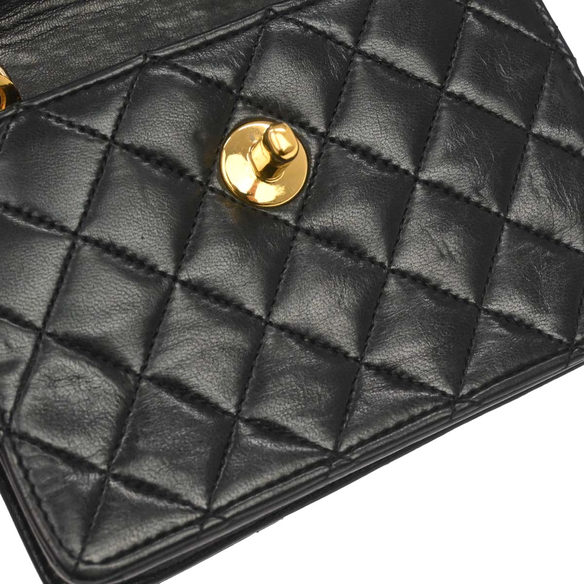 Chanel Black Lambskin Straight Flap Shoulder Bag - Image 13