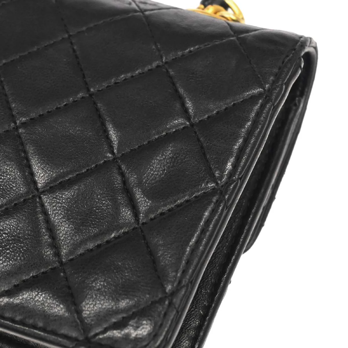 Chanel Black Lambskin Straight Flap Shoulder Bag - Image 8