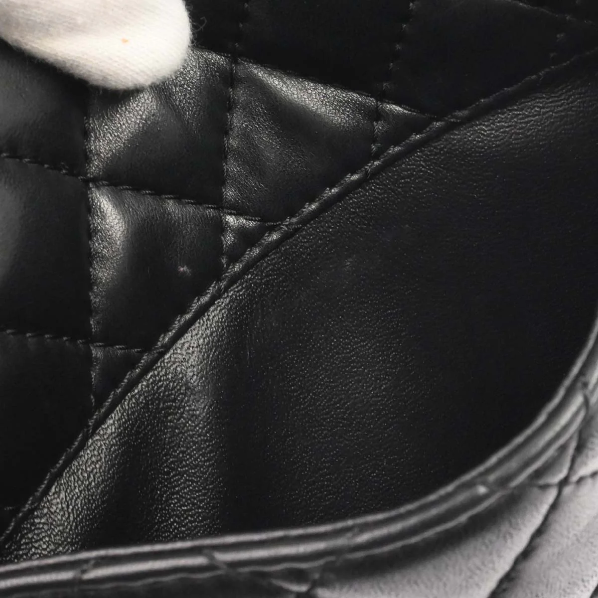 Chanel Black Lambskin Geometric Flap Shoulder Bag - Image 10