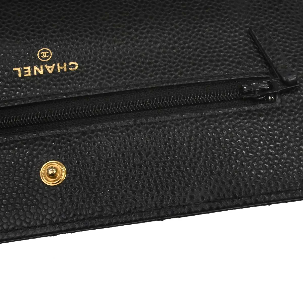 Chanel Black Caviar Classic WOC Wallet on Chain Bag - Image 17