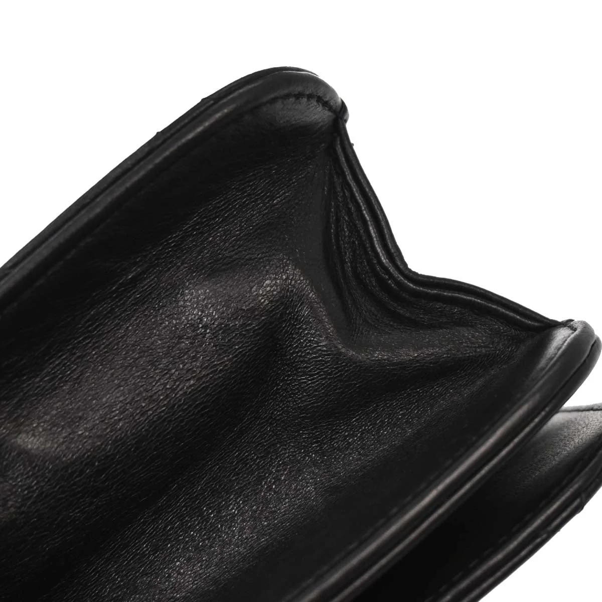 Chanel Black Lambskin Pushlock Small Full Flap Shoulder Bag - Image 8
