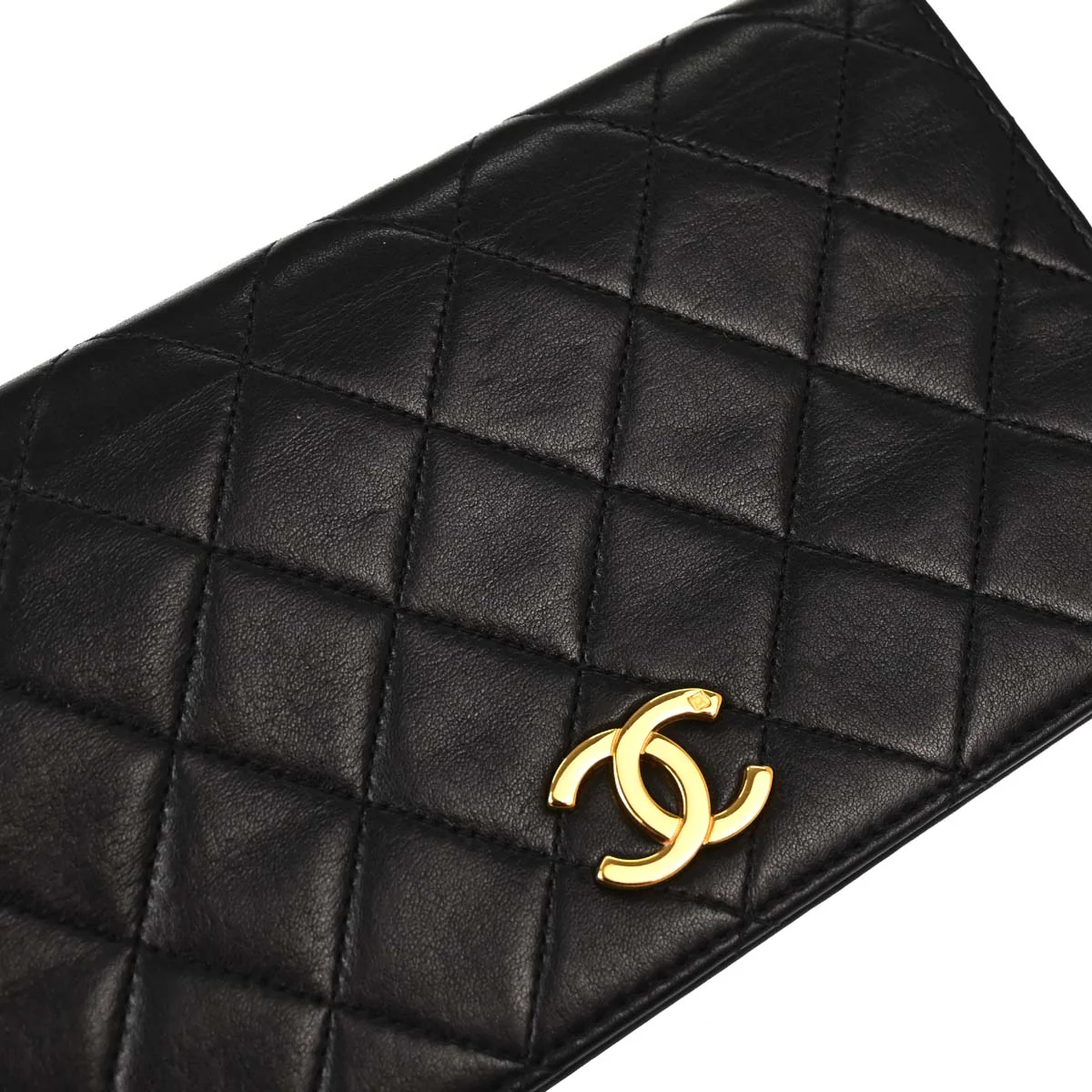 Chanel Black Lambskin Pushlock Mini Full Flap Shoulder Bag - Image 12