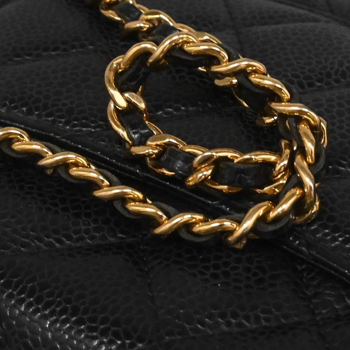 Chanel Black Caviar Classic WOC Wallet on Chain Bag - Image 11