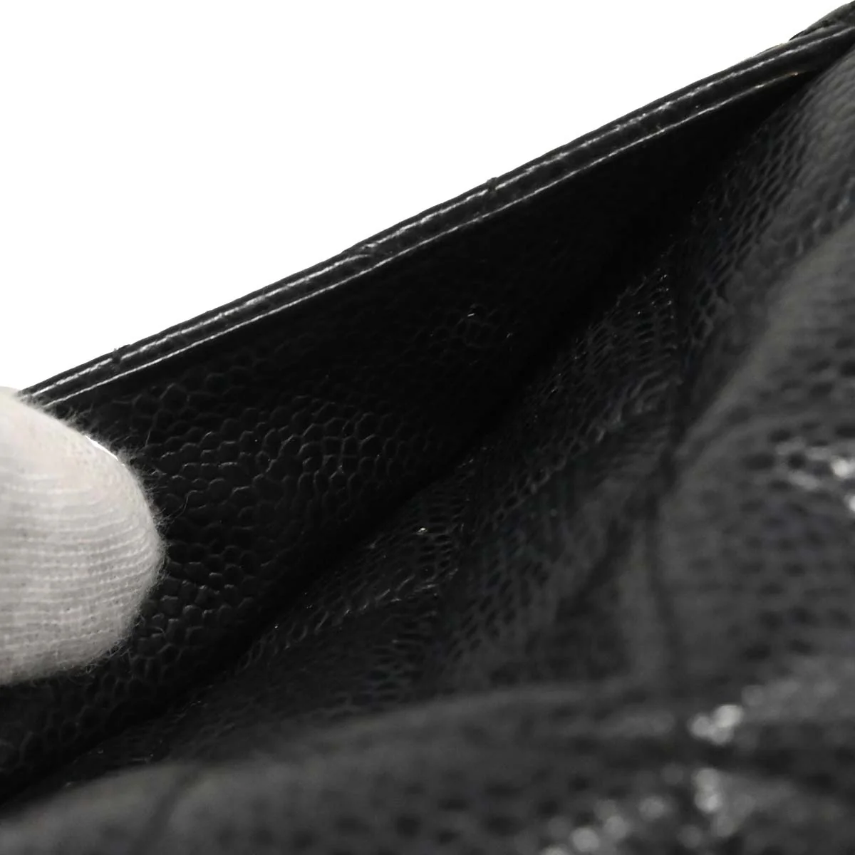Chanel Black Caviar Classic WOC Wallet on Chain Bag - Image 12