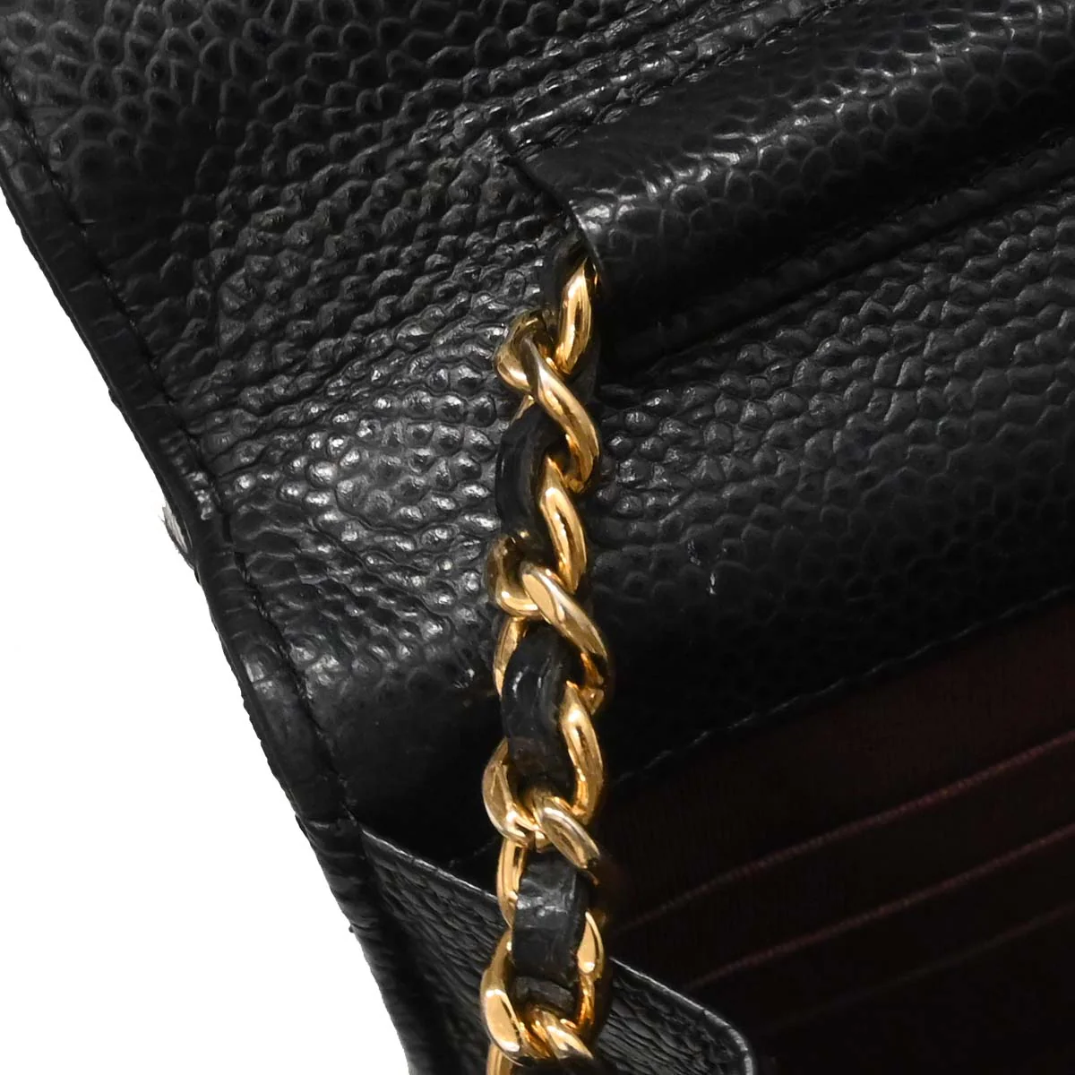 Chanel Black Caviar Classic WOC Wallet on Chain Bag - Image 15