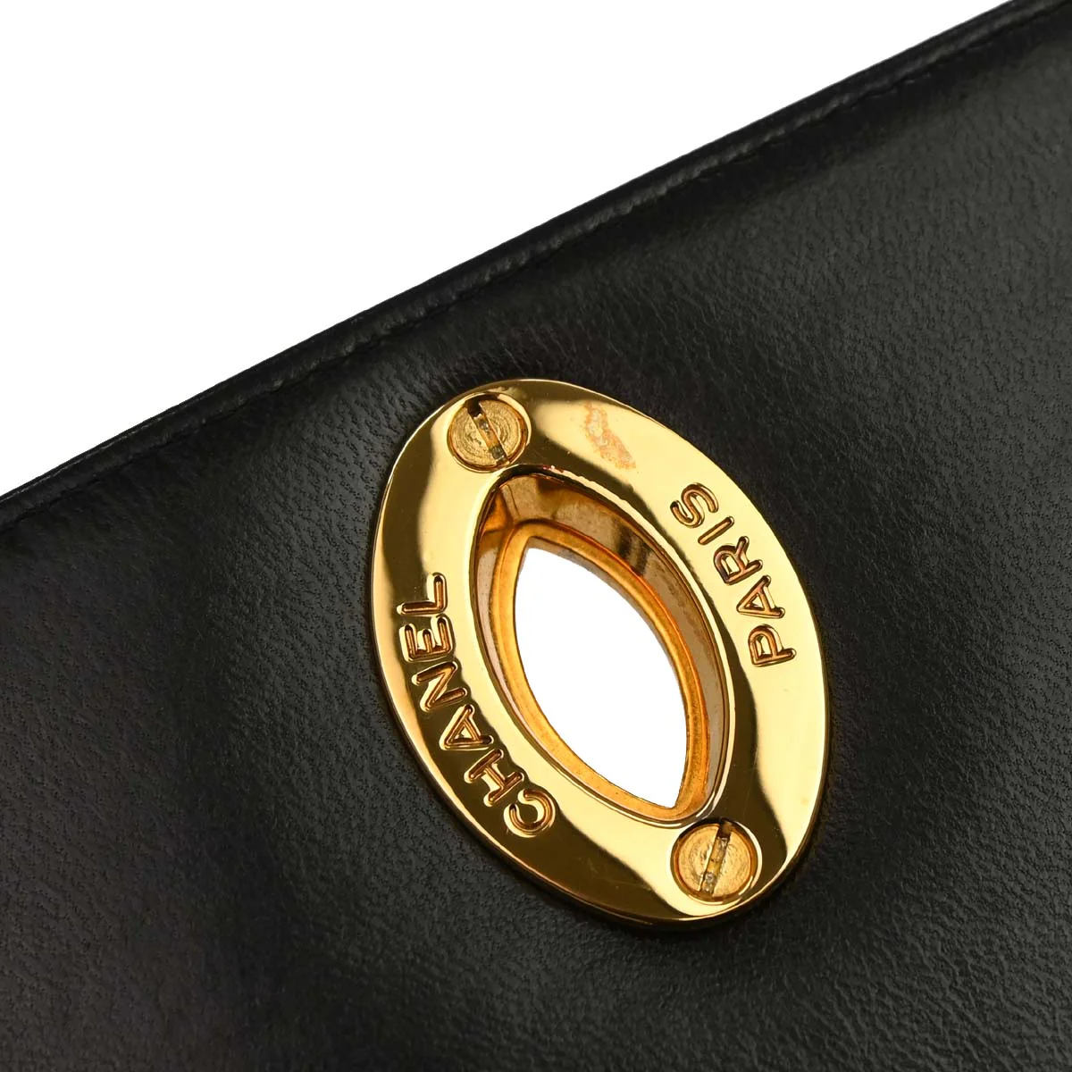 Chanel Black Lambskin Straight Flap Shoulder Bag - Image 15