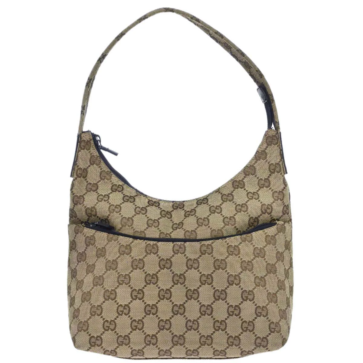 Gucci Beige Canvas GG Hobo Handbag